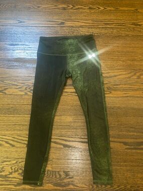 Under Armour Girls' Olive Green Tie-Dye Leggings